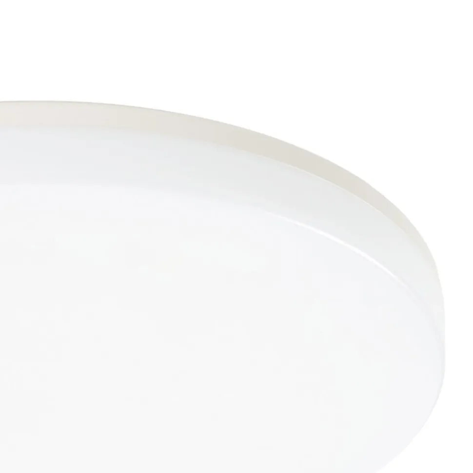 Prios LED-loftlampe Artin, Ø 28 cm, hvid, CCT, IP65