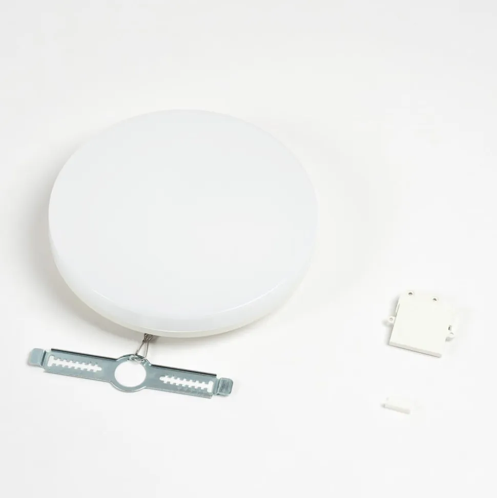 Prios LED-loftlampe Artin, Ø 33 cm, hvid, CCT, IP65