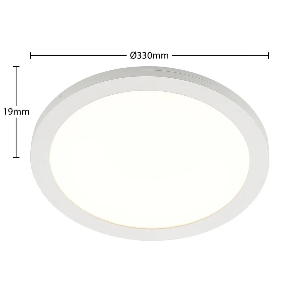 Prios LED-loftlampe Aureka, sæt med 2, sensor, Ø 33 cm, hvid