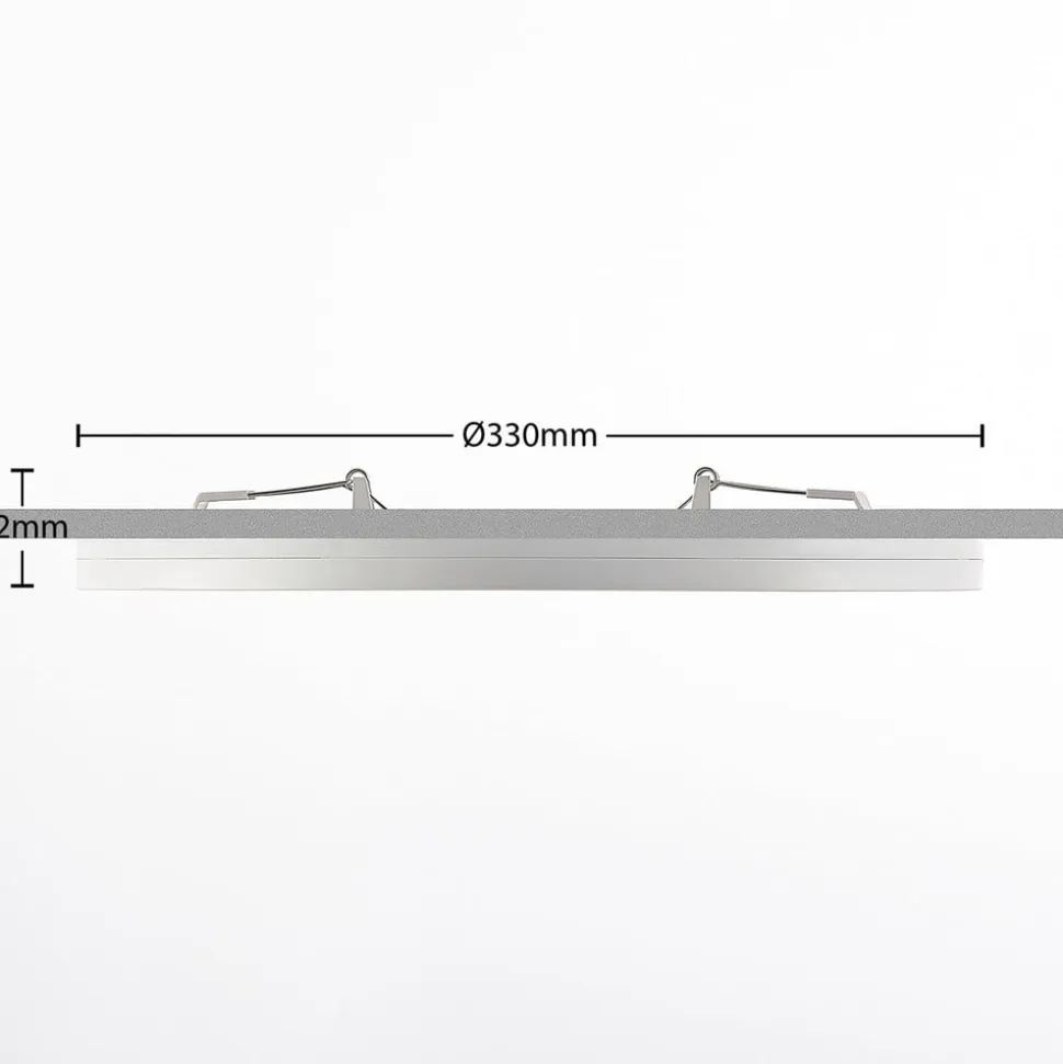 Prios LED-loftlampe Aureka, sæt med 2, sensor, Ø 33 cm, hvid