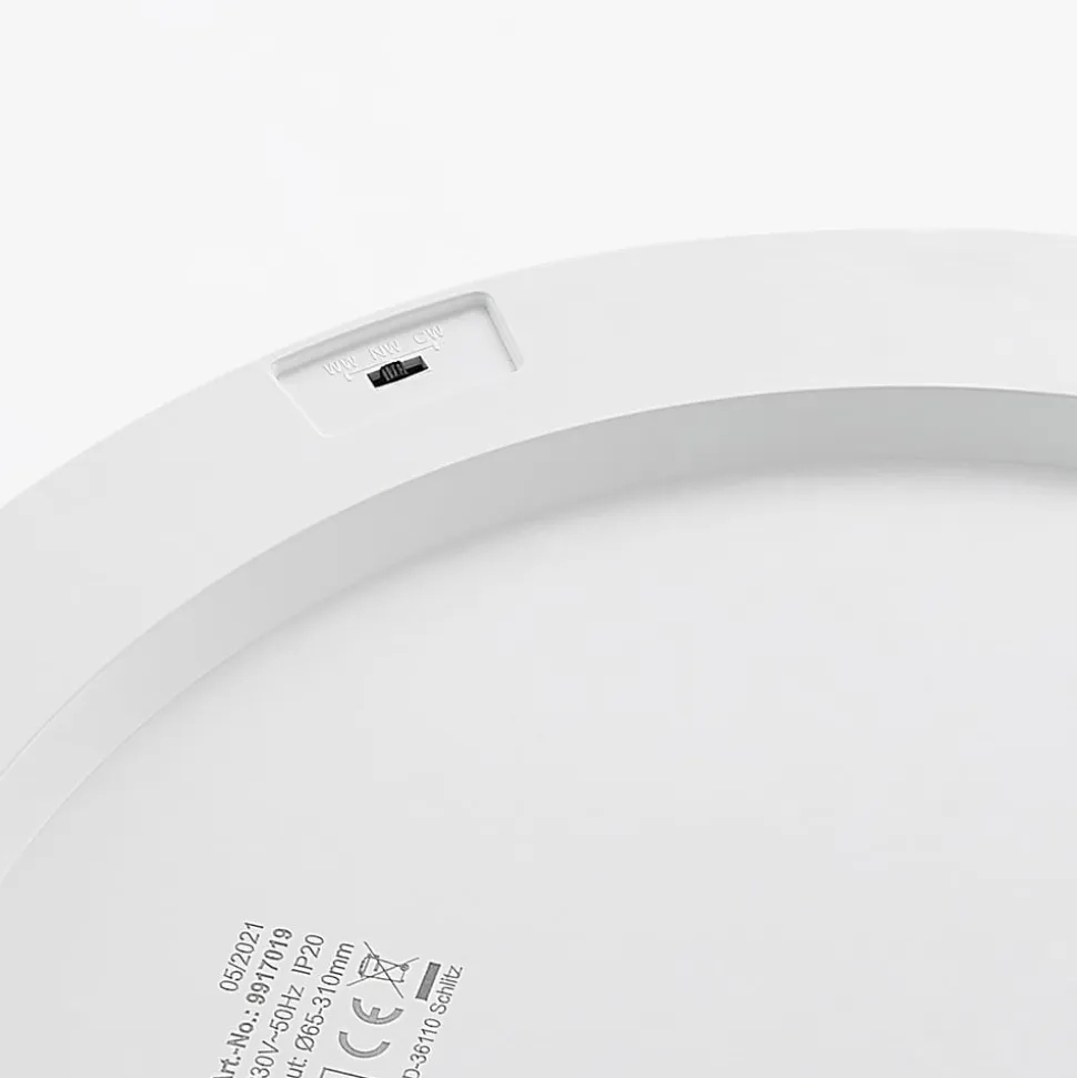 Prios LED-loftlampe Aureka, sæt med 2, sensor, Ø 33 cm, hvid