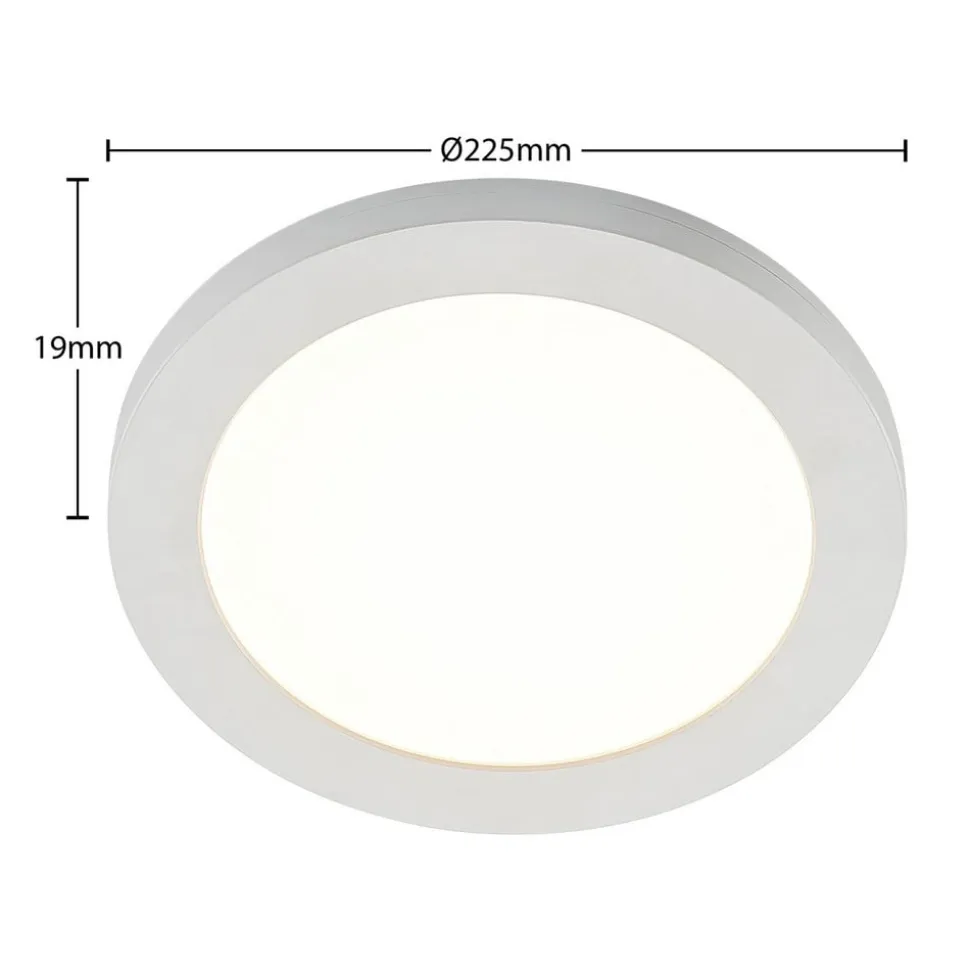 Prios LED-loftlampe Aureka, sæt med 3, sensor, Ø 23 cm, hvid