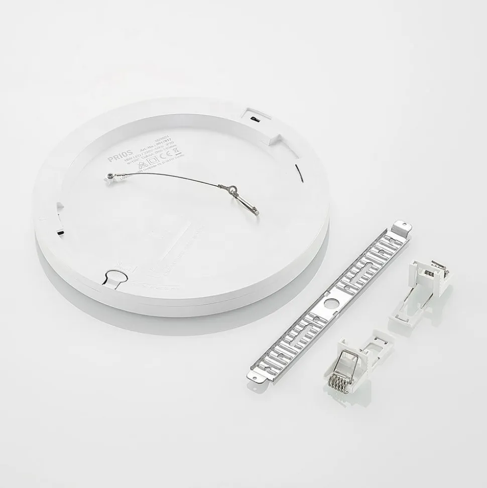Prios LED-loftlampe Aureka, sæt med 3, sensor, Ø 23 cm, hvid