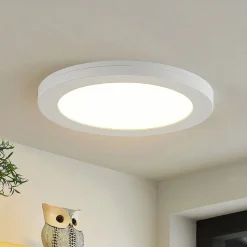 Prios LED-loftlampe Aureka, sæt med 2, sensor, Ø 23 cm, hvid