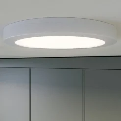 Prios LED-loftlampe Aureka, bevægelsessensor, Ø 23 cm, hvid