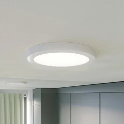 Prios LED-loftlampe Aureka, bevægelsessensor, Ø 23 cm, hvid