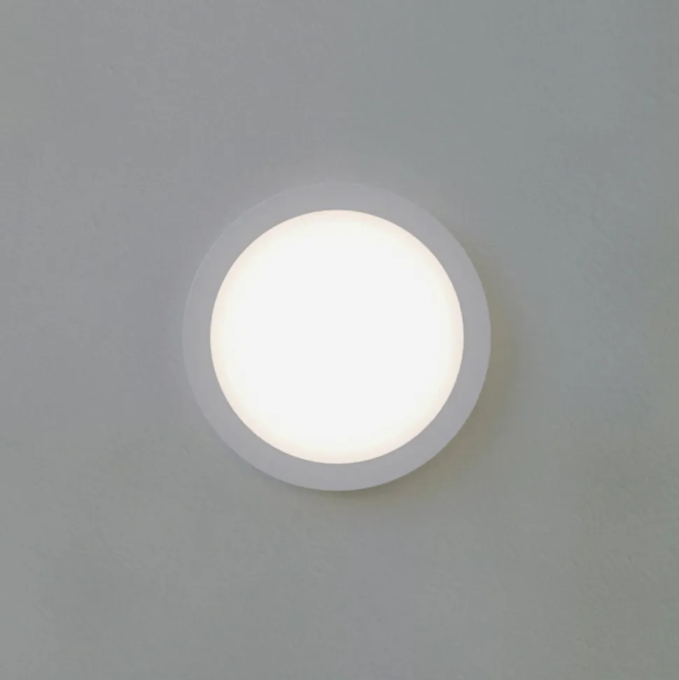 Prios LED-loftlampe Aureka, bevægelsessensor, Ø 23 cm, hvid
