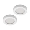 Prios LED-loftlampe Edwina, sølv, 18 cm, sæt med 2 stk