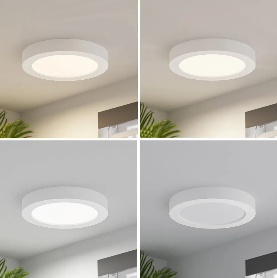 Prios LED-loftlampe Edwina, hvid, 25 cm, sæt med 3 stk