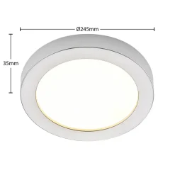 Prios LED-loftlampe Edwina, sølv, 25 cm, sæt med 3 stk