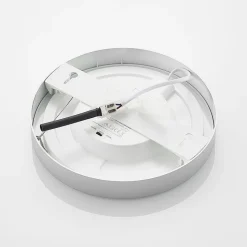 Prios LED-loftlampe Edwina, sølv, 25 cm, sæt med 3 stk