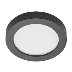 Prios LED-loftlampe Edwina, sort, 23 cm, CCT, IP44
