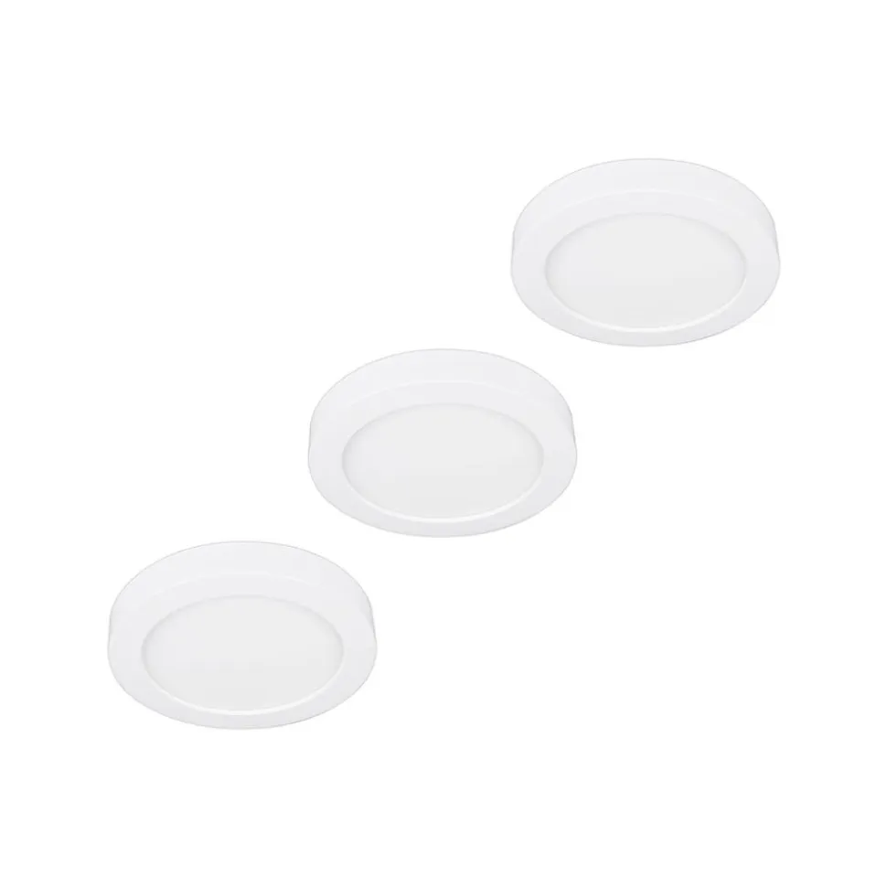 Prios LED-loftlampe Edwina, hvid, 23 cm, sæt med 3 stk
