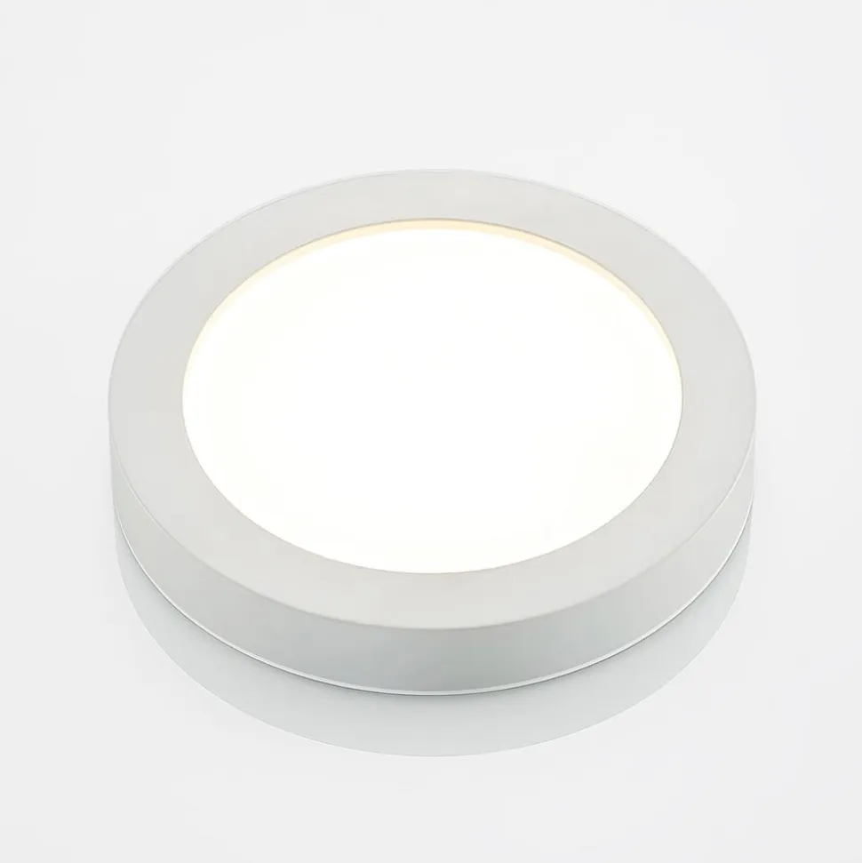 Prios LED-loftlampe Edwina, hvid, 25 cm, sæt med 10 stk