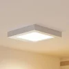 Prios LED-loftslampe Alette, sølv, 22,7 cm, 18W, dæmpbar