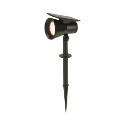 Prios LED-solspot Birko, højde 56 cm, sort, jordspyd