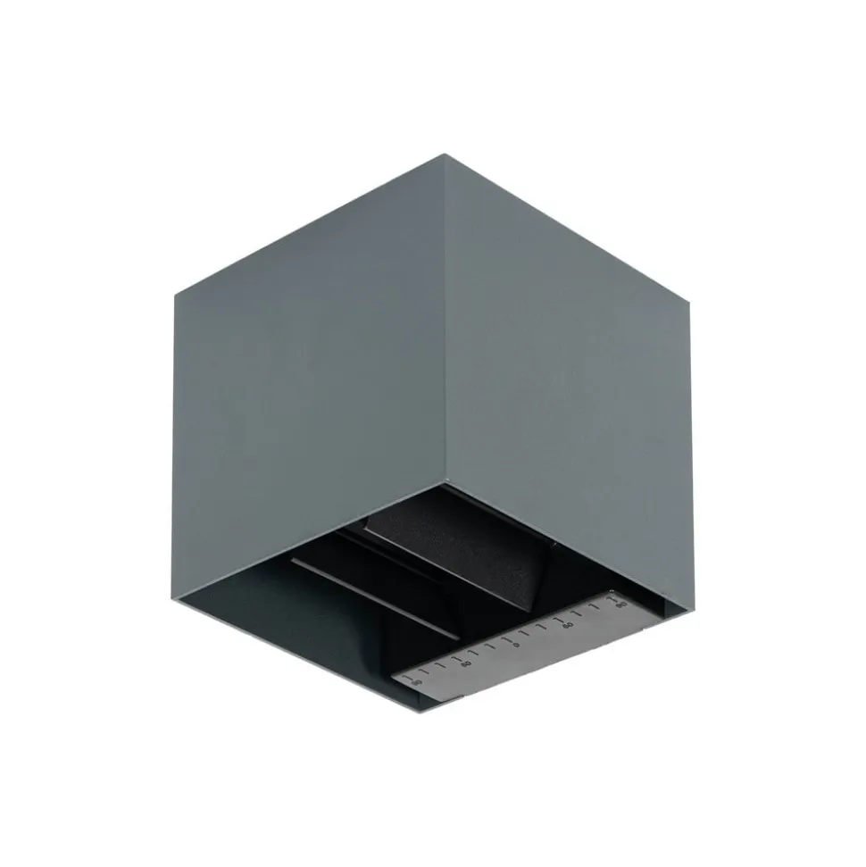 Prios LED-væglampe med solceller Lius, højde 15 cm, bevægelsessensor