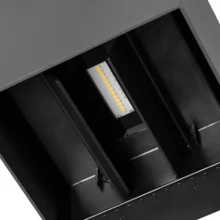 Prios LED-væglampe med solceller Lius, højde 15 cm, bevægelsessensor