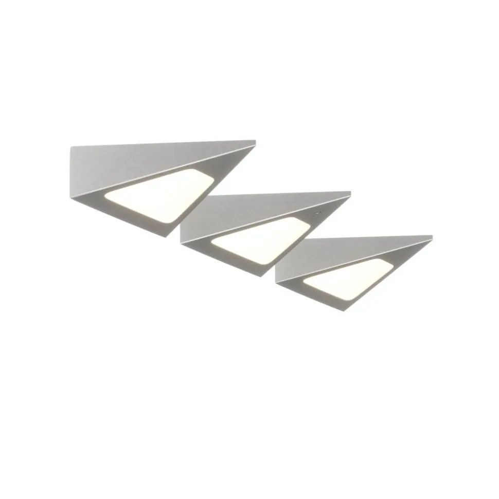 Prios Odia LED-underskabsbelysning, stål, 3 lyskilder.