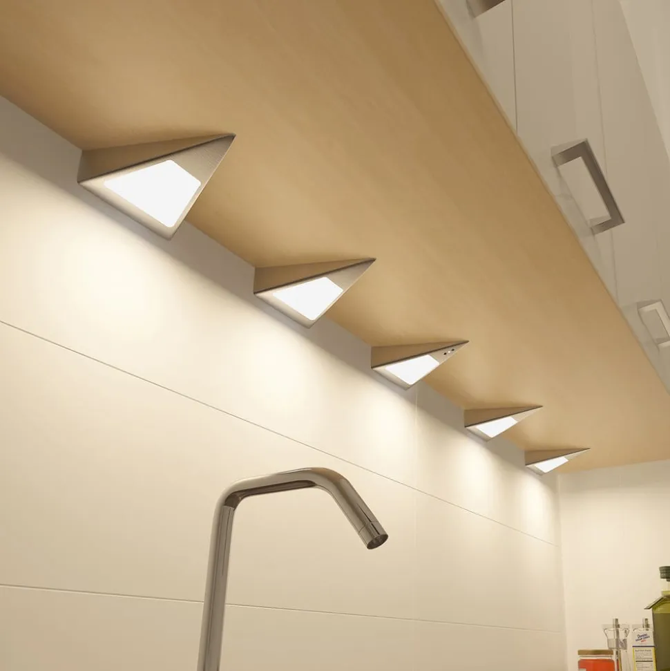 Prios Odia LED-underskabsbelysning, stål, 5 lyskilder.