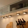 Prios Odia LED-underskabsbelysning, sort, sæt med 5 stk
