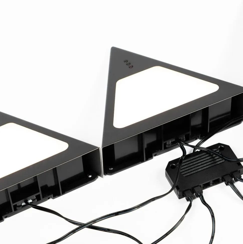 Prios Odia LED-underskabsbelysning, sort, sæt med 5 stk