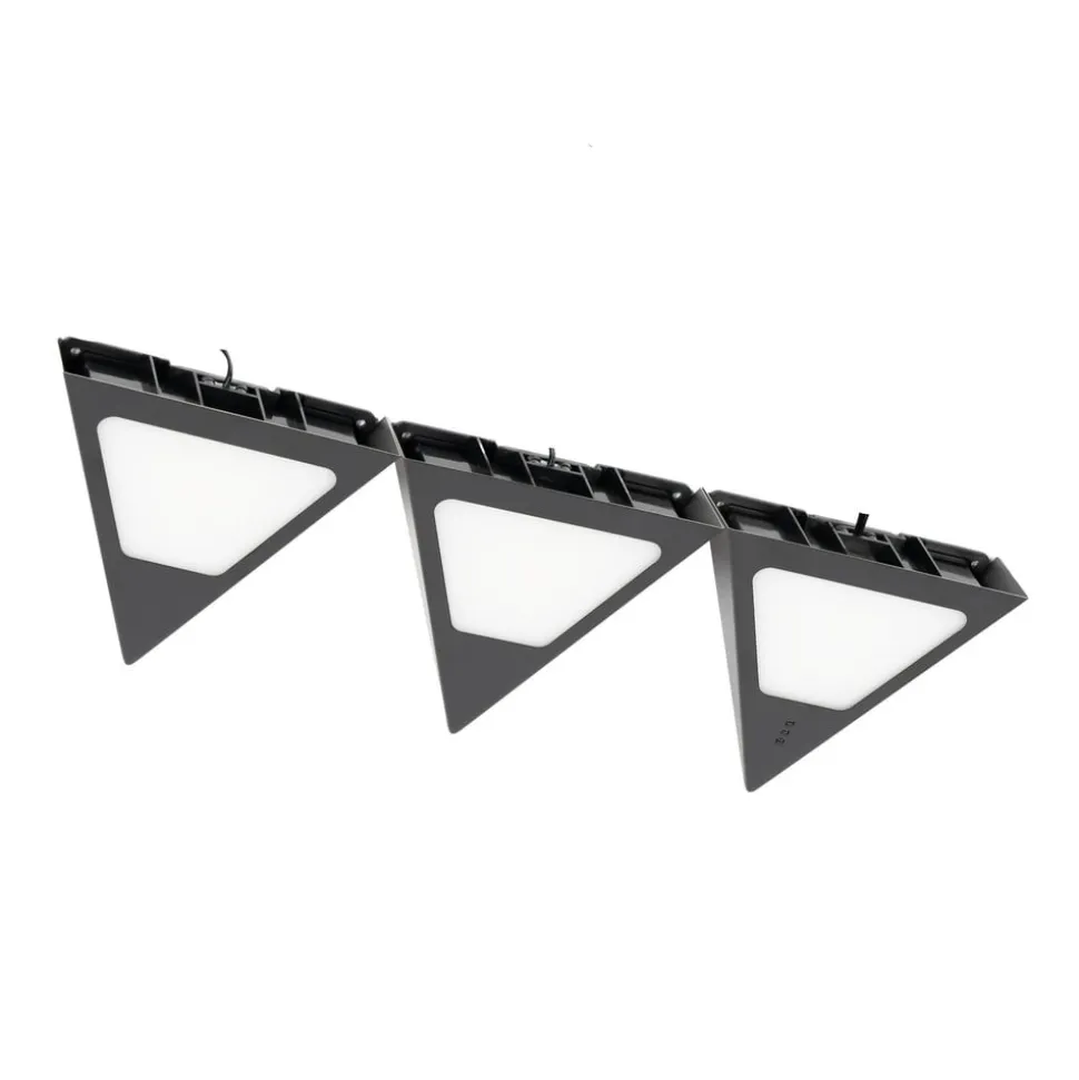 Prios Odia LED-underskabsbelysning, sort, 3 stk