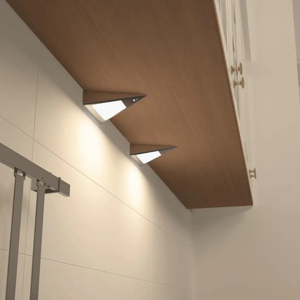 Prios Odia LED-underskabsbelysning, stål, 2 lyskilder.