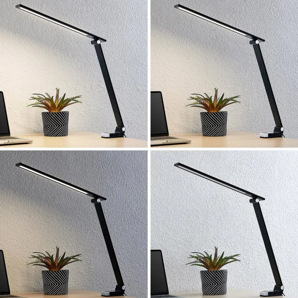 Prios Tamarin LED-bordlampe, kan dæmpes, sort