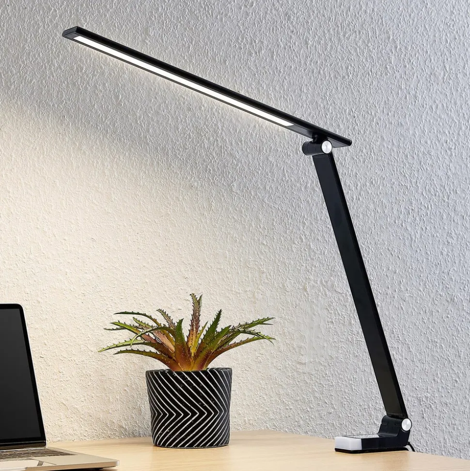 Prios Tamarin LED-bordlampe, kan dæmpes, sort