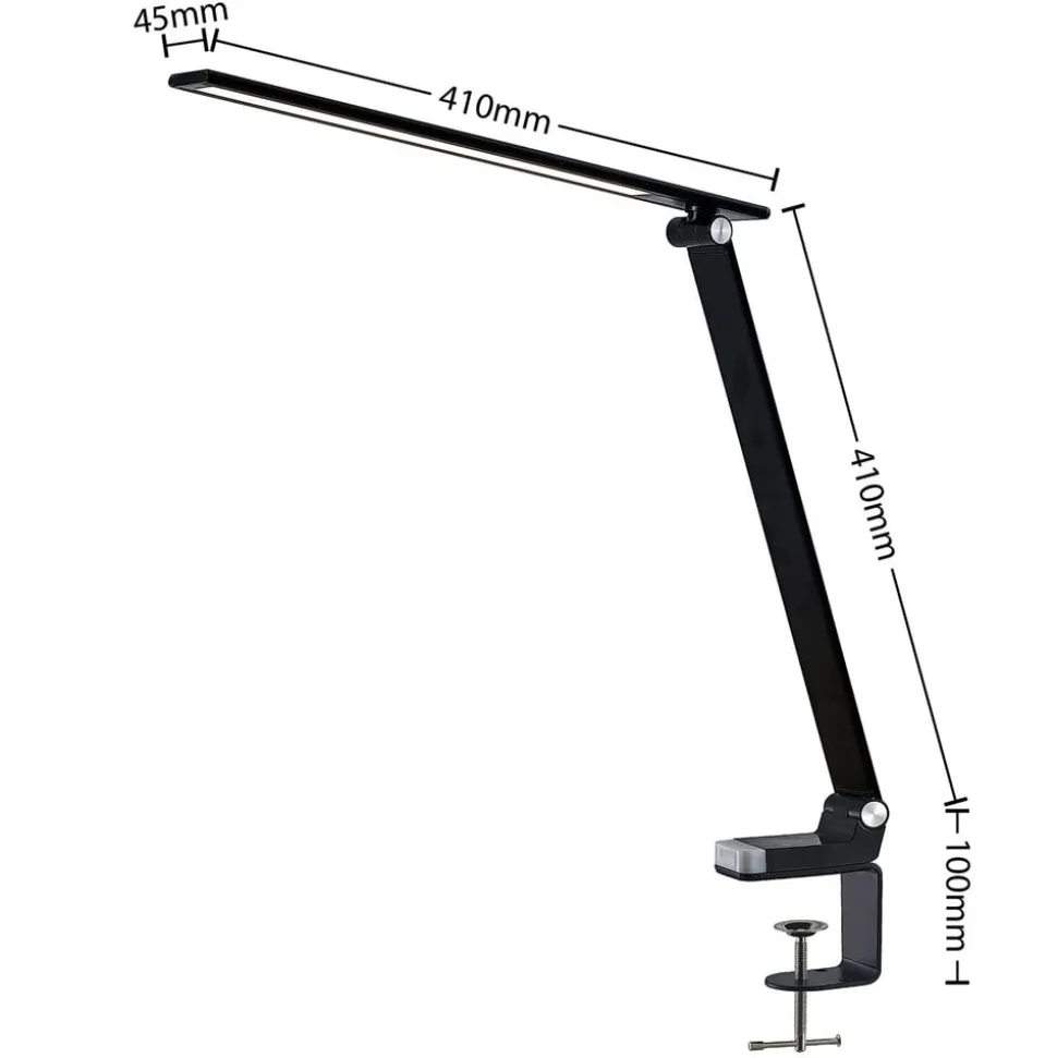 Prios Tamarin LED-bordlampe, kan dæmpes, sort