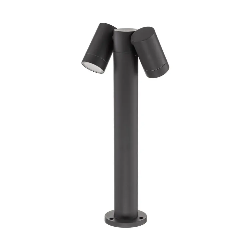 Prios Tulimar sokkellampe, 45 cm, antracit, 2 lyskilder, aluminium