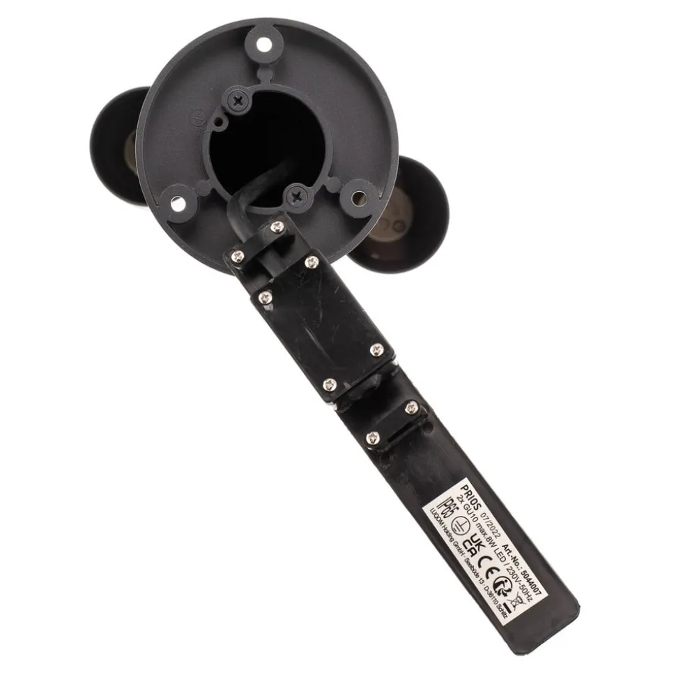Prios Tulimar sokkellampe, 45 cm, antracit, 2 lyskilder, aluminium