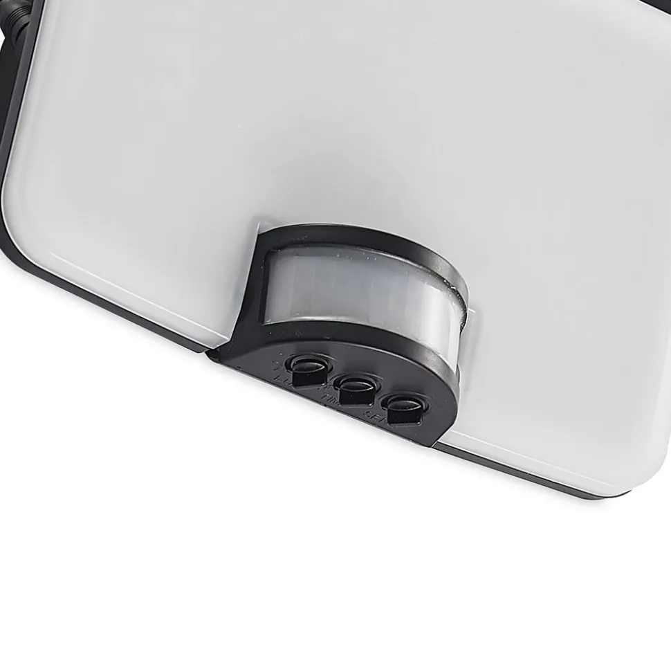 Prios Yahir LED-solcellevægspot, sensor, sort