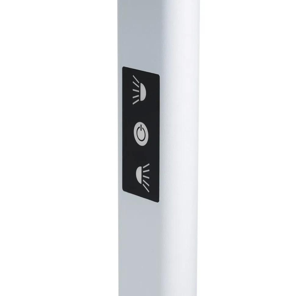 Prios Zyair LED-gulvlampe til kontor, sølv 59,7 cm