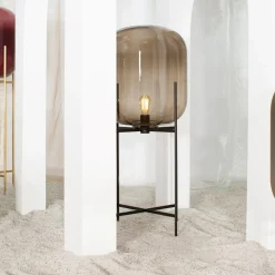 pulpo gulvlampe Oda In Between, røgfarvet grå/sort, 111 cm