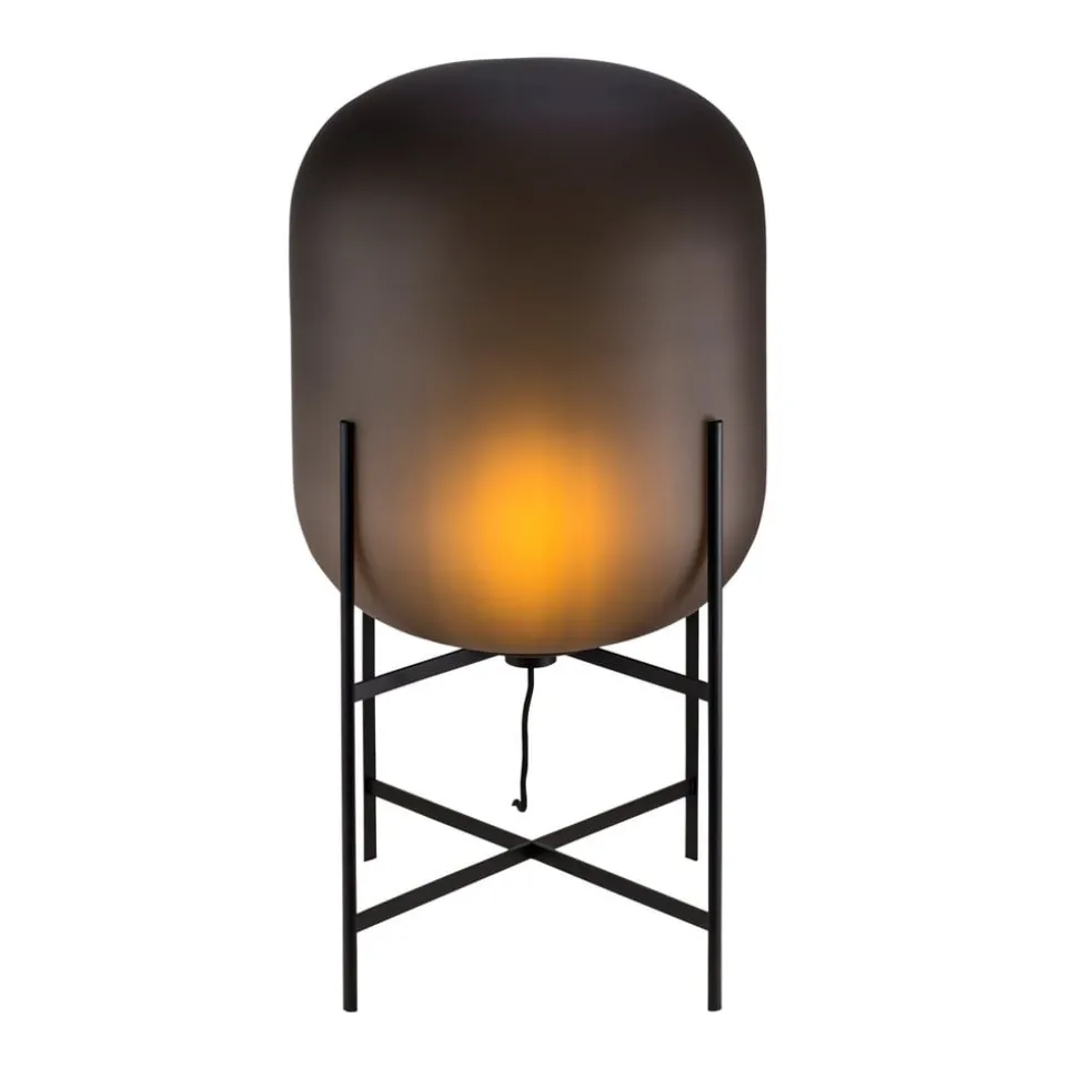 pulpo gulvlampe Oda Medium, røggrå ætset/sort, 85 cm