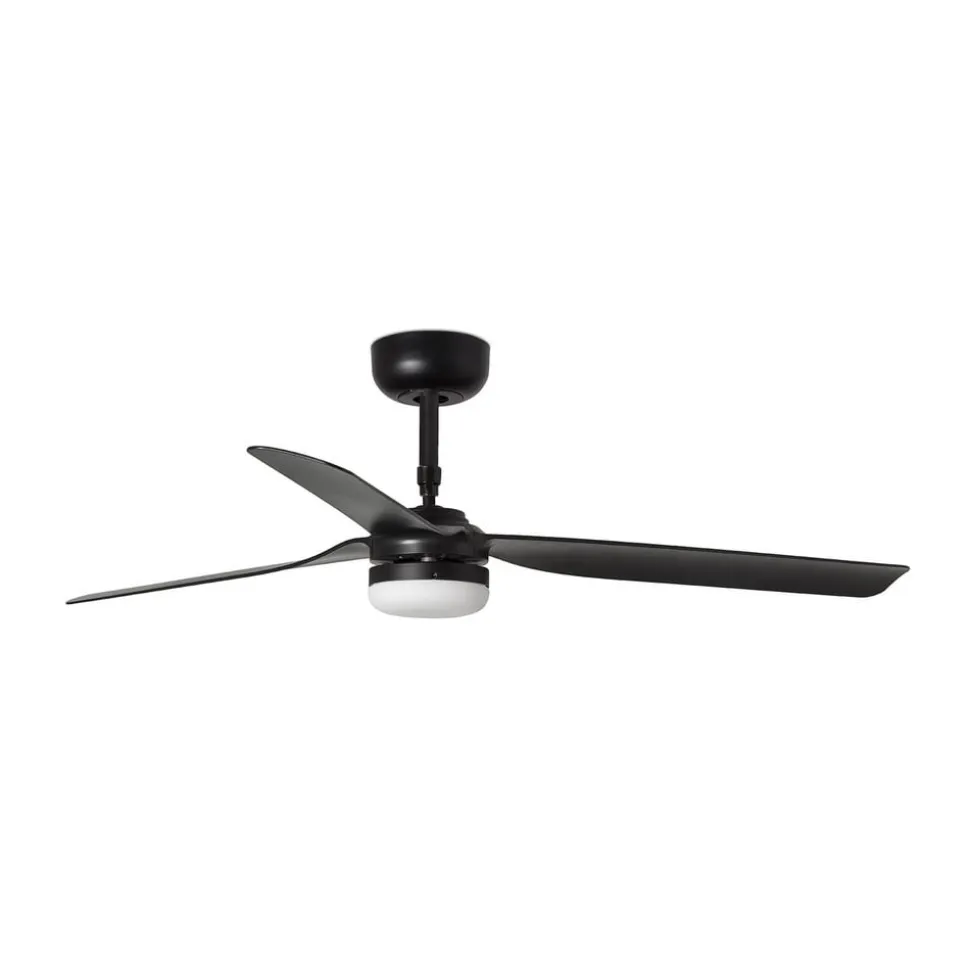 Punt M loftventilator, DC, LED-lampe, sort