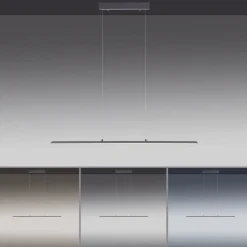 PURE LED hængelampe Lite, antracit, 100 cm, CCT, dæmpbar