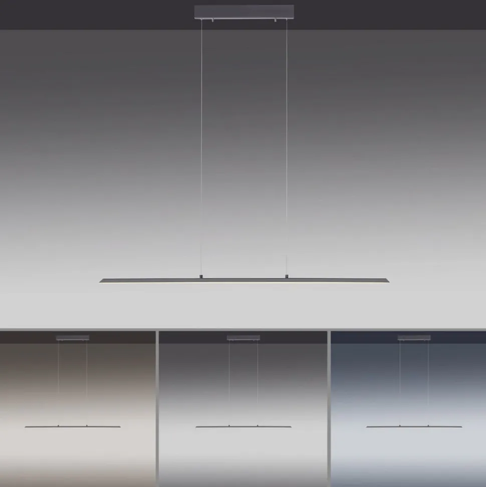 PURE LED hængelampe Lite, antracit, 100 cm, CCT, dæmpbar