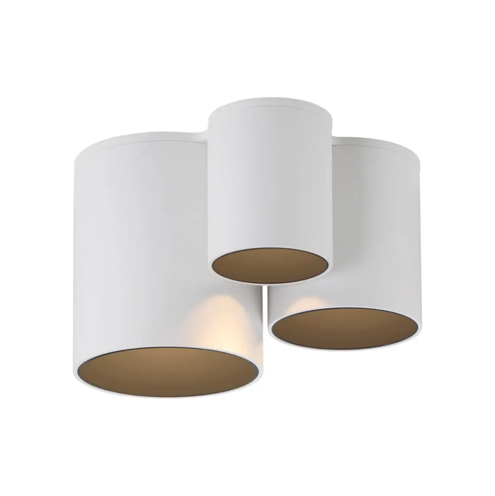 PURE LED-loftlampe til badeværelset Point, hvid, længde 18 cm, 3 lyskilder