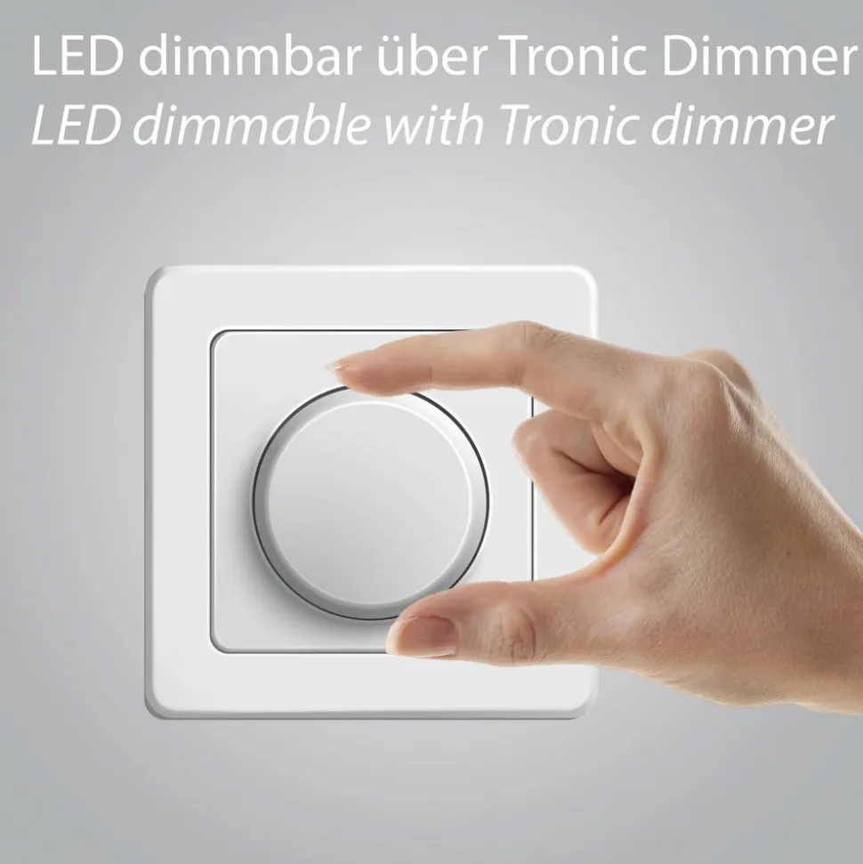 PURE LED-loftspot Move, Ø 12 cm, bronzefarvet, metal/glas