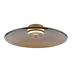 PURE loftlampe Moon, bronze, Ø 50 cm, glas/aluminium