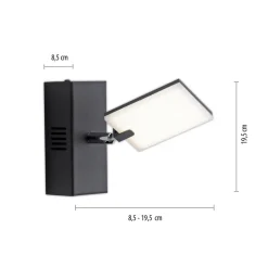 PURE Mira LED-væglampe med fjernbetjening CCT sort