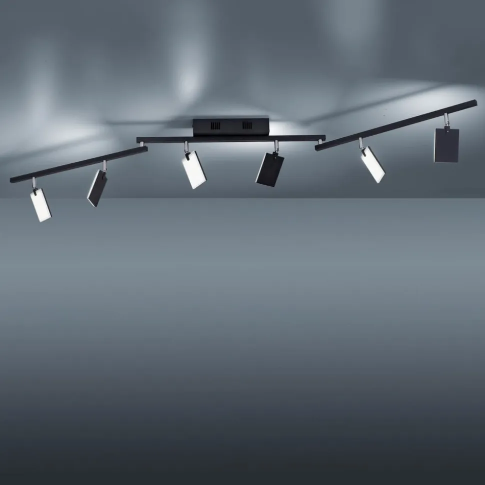 PURE Mira loftlampe 6 lk, fjernbetjening CCT, sort