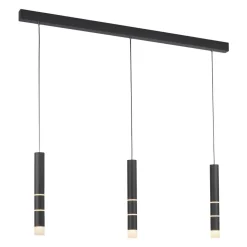 PURE Vega LED-hængelampe, 3 cylindere, sort