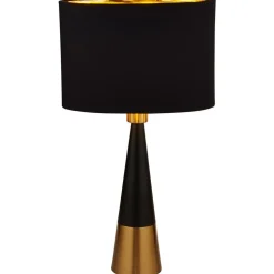 Pyramid bordlampe, sort, kobber