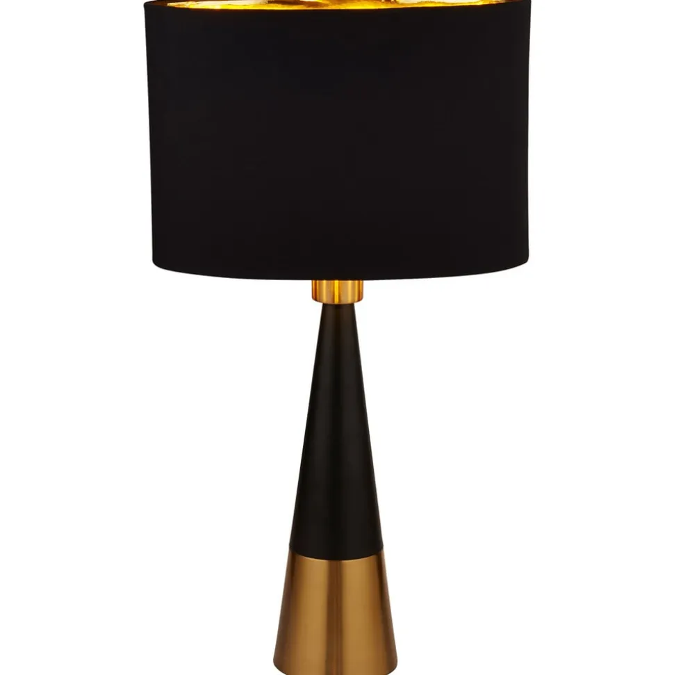 Pyramid bordlampe, sort, kobber