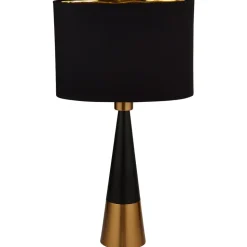 Pyramid bordlampe, sort, kobber