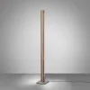 Quitani Elis LED-gulvlampe, valnød/nikkel